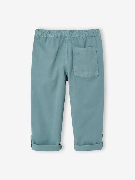 Pantalon garçon retroussable vert émeraude 4 - vertbaudet enfant 