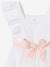 Robe cérémonie fille satin de coton à volants blanc+écru+rose pâle+vert sauge 3 - vertbaudet enfant 