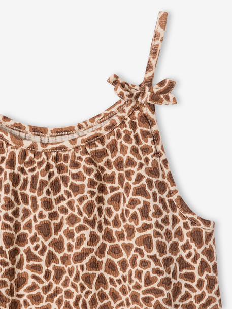 Robe fille fine bretelles jersey beige 4 - vertbaudet enfant 