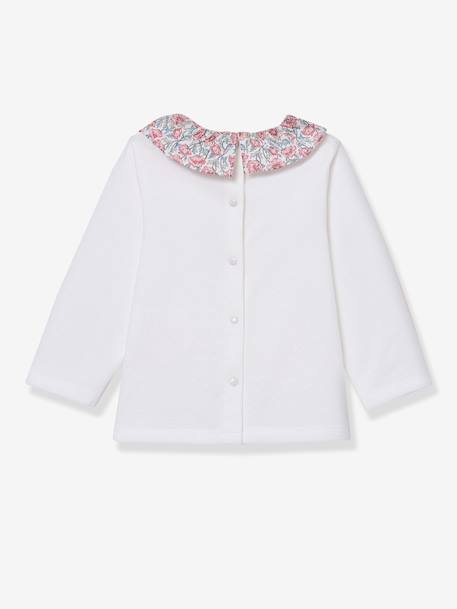 T-shirt manches longues fleuri rose clair 3 - vertbaudet enfant 