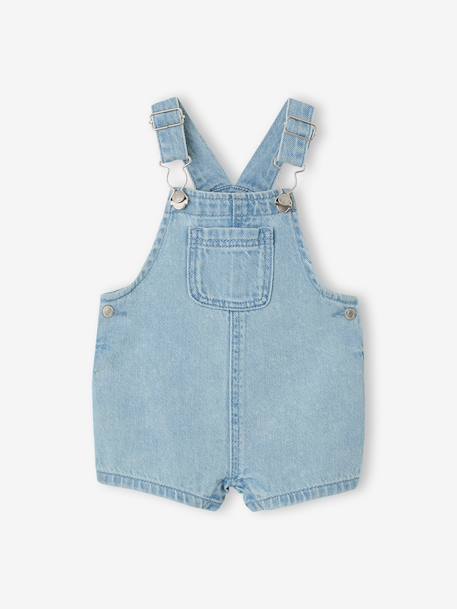 Salopette courte bébé garçon denim double stone 2 - vertbaudet enfant 