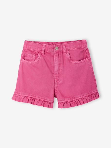Short fille twill volant pivoine 2 - vertbaudet enfant 