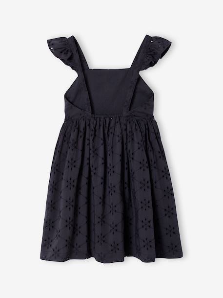 Robe fille broderie anglaise gris ardoise 3 - vertbaudet enfant 