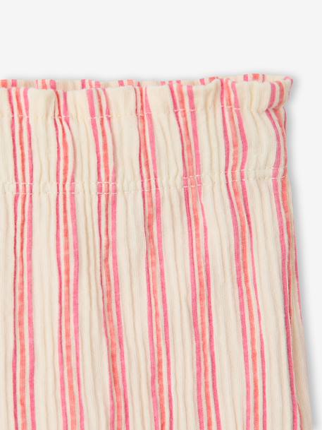 Pantalon large bébé fille jersey moutarde+rayé rose 8 - vertbaudet enfant 