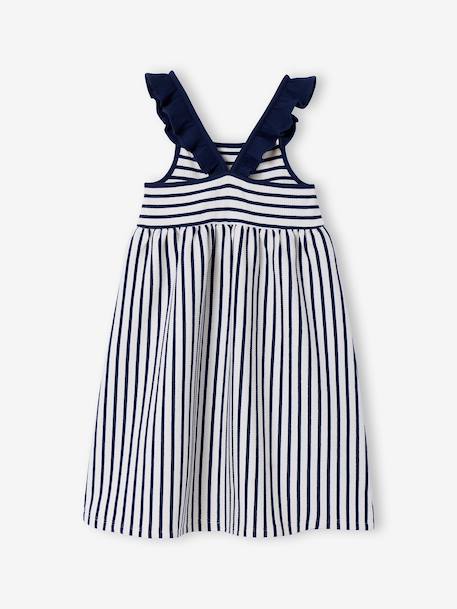 Robe fille sans manches marine+vieux rose 3 - vertbaudet enfant 