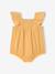 Combinaison bébé fille coton bio moutarde+vert d'eau 1 - vertbaudet enfant 