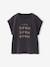 T-shirt manches courtes anthracite+rose 2 - vertbaudet enfant 