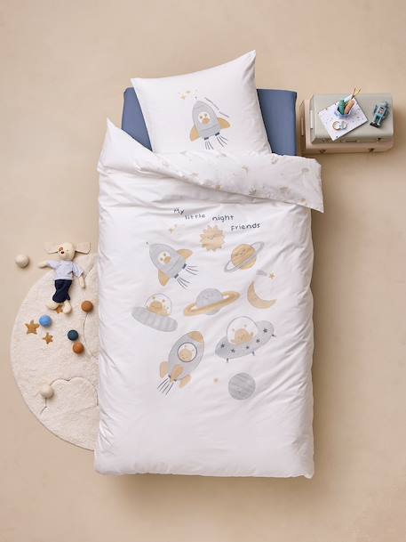 Parure housse de couette et taie d'oreiller écru 2 - vertbaudet enfant 