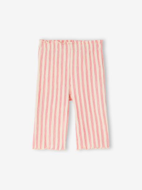 Pantalon large bébé fille jersey moutarde+rayé rose 6 - vertbaudet enfant 