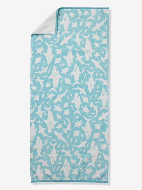 Serviette de bain / plage personnalisable, avec coton recyclé bleu imprimé+mauve+menthe+rayé bleu+rose imprimé 2 - vertbaudet enfant 