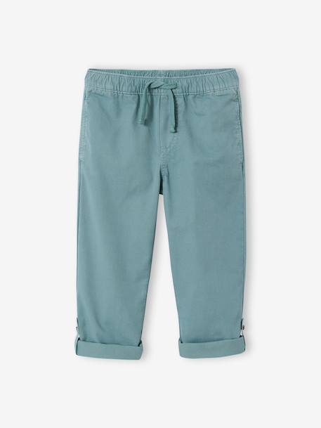 Pantalon garçon retroussable vert émeraude 9 - vertbaudet enfant 