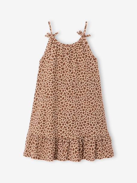Robe fille fine bretelles jersey beige 3 - vertbaudet enfant 
