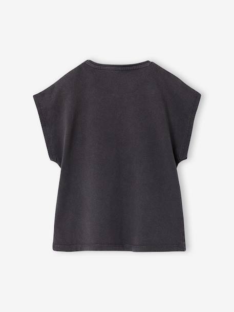 T-shirt manches courtes anthracite+rose 3 - vertbaudet enfant 