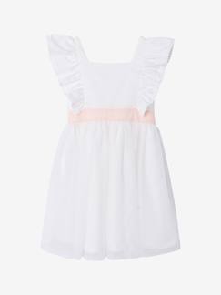 -Robe cérémonie fille satin de coton à volants