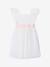 Robe cérémonie fille satin de coton à volants blanc+écru+rose pâle+vert sauge 1 - vertbaudet enfant 