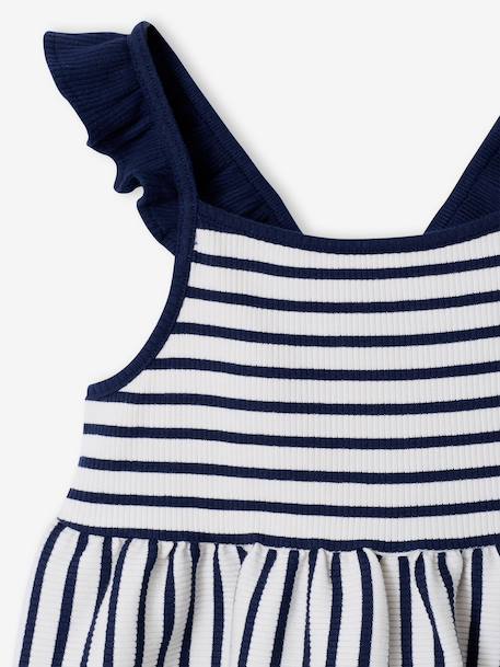 Robe fille sans manches marine+vieux rose 4 - vertbaudet enfant 