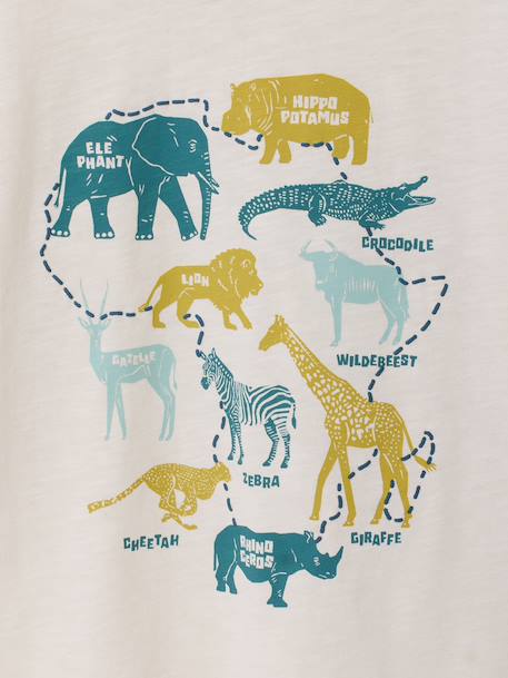 T-shirt manches courtes garçon écru 3 - vertbaudet enfant 