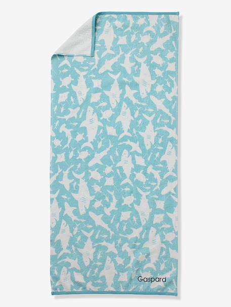Serviette de bain / plage personnalisable, avec coton recyclé bleu imprimé+mauve+menthe+rayé bleu+rose imprimé 1 - vertbaudet enfant 