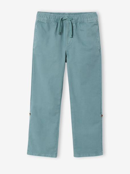 Pantalon garçon retroussable vert émeraude 10 - vertbaudet enfant 