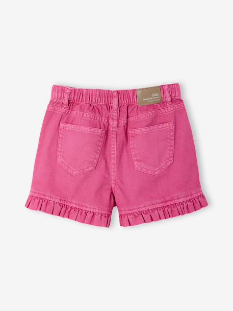 Short fille twill volant pivoine 3 - vertbaudet enfant 