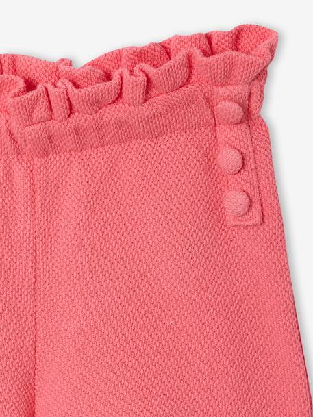 Ensemble fille t-shirt short en maille fantaisie écru+rose 14 - vertbaudet enfant 