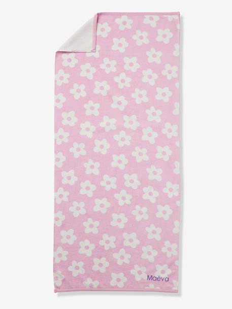 Serviette de bain / plage personnalisable, avec coton recyclé bleu imprimé+mauve+menthe+rayé bleu+rose imprimé 6 - vertbaudet enfant 