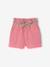 Short bébé fille en gaze de coton ceinture imprimée abricot+écru+rose bonbon 7 - vertbaudet enfant 