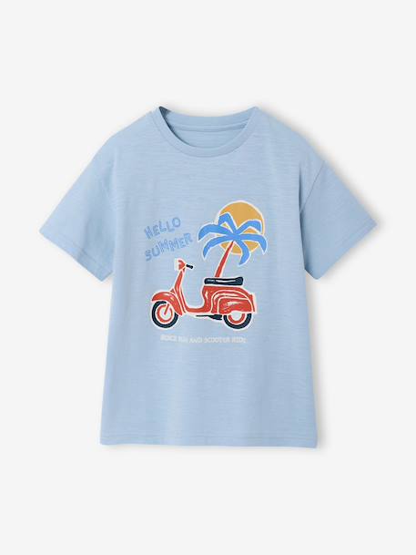 T-shirt manches courtes garçon anthracite+bleu ciel+jaune 7 - vertbaudet enfant 
