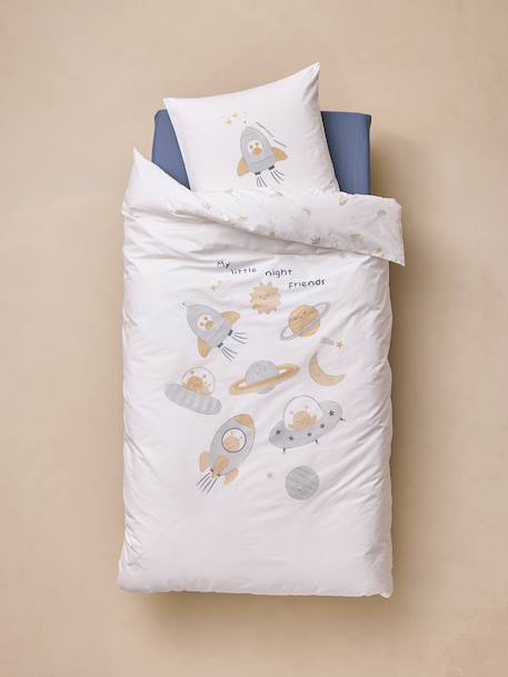 Parure housse de couette et taie d'oreiller écru 3 - vertbaudet enfant 
