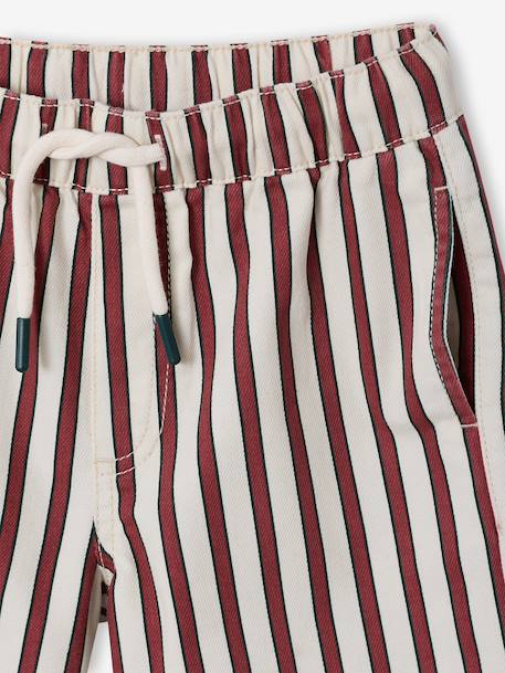 Bermuda rayé garçon rayé rouge 4 - vertbaudet enfant 