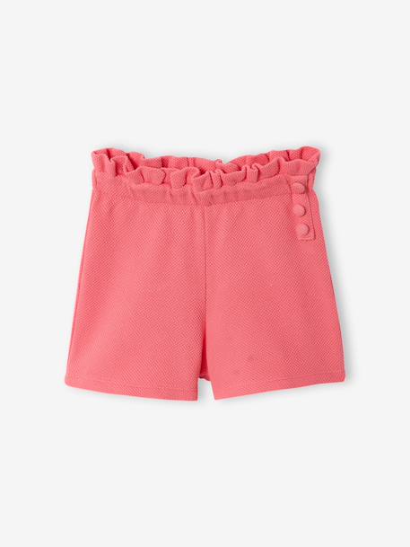 Ensemble fille t-shirt short en maille fantaisie écru+rose 11 - vertbaudet enfant 