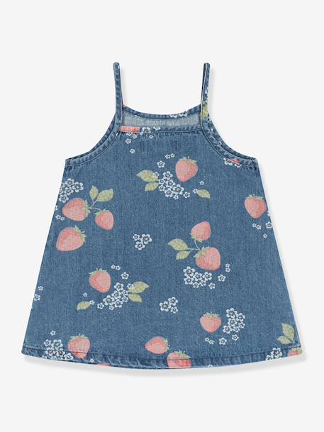 Robe courte fille denim bleu jean 2 - vertbaudet enfant 