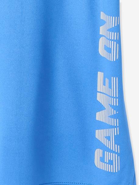 T-shirt de sport garçon matière technique effet colorblock bleu drapeau+noir 4 - vertbaudet enfant 