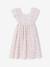 Robe de cérémonie en gaze de coton fille manches en broderie anglaise rose pâle+vert sauge 1 - vertbaudet enfant 