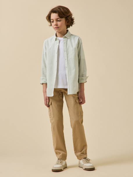 Chemise longue rayée vert 3 - vertbaudet enfant 