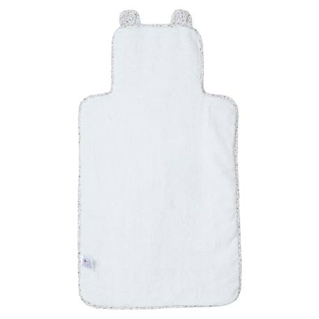 Tapis à langer de voyage coton bio Bleu+Caramel+Fleurs beiges+Vichy vert 13 - vertbaudet enfant 