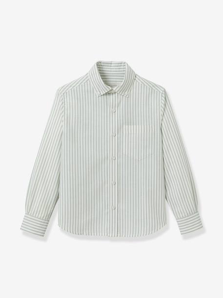 Chemise longue rayée vert 1 - vertbaudet enfant 