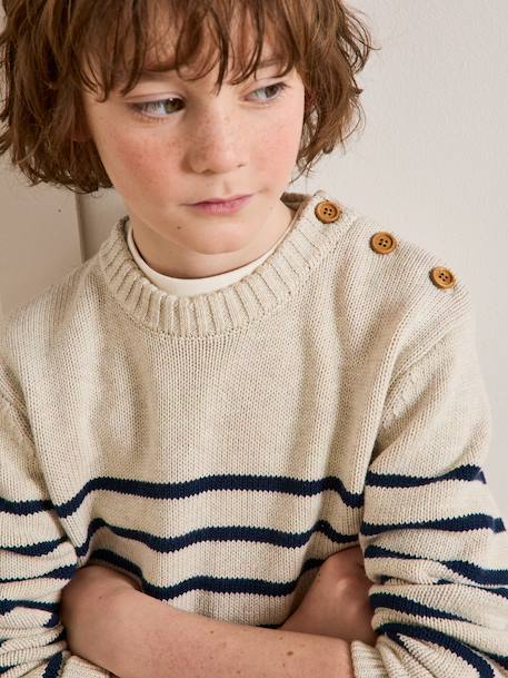 Pull rayé garçon rayé bleu 4 - vertbaudet enfant 