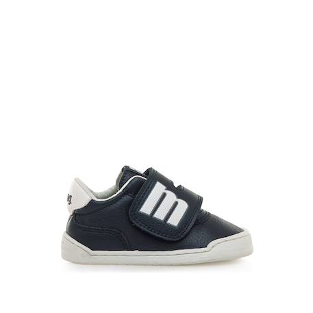 Sneakers garçon synthétique fermeture adhésive barefoot blanc-bleu marine+Blanc-bleu_marine+Blue marine 13 - vertbaudet enfant 