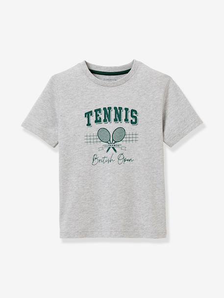 T-shirt manche courte coton bio gris chiné 1 - vertbaudet enfant 