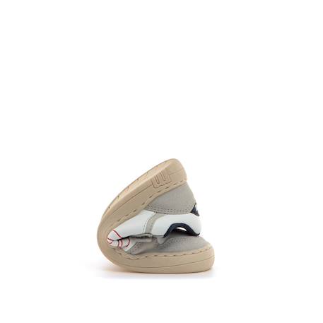 Sneakers garçon synthétique lacets- fermeture adhésive barefoot Blanc-beige+Blanco-grey+White 14 - vertbaudet enfant 