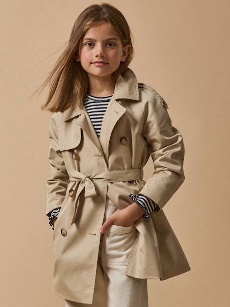 Trench enfant ceinture beige 5 - vertbaudet enfant 