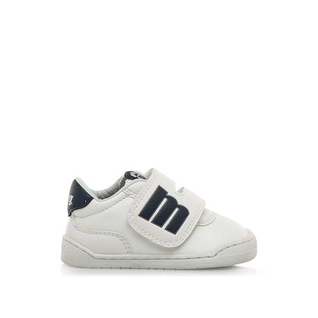 Sneakers garçon synthétique fermeture adhésive barefoot blanc-bleu marine+Blanc-bleu_marine+Blue marine 7 - vertbaudet enfant 