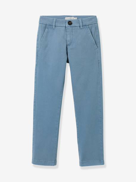 Pantalon chino bleu ardoise 1 - vertbaudet enfant 