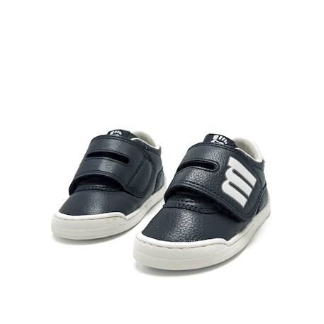 Sneakers garçon synthétique fermeture adhésive barefoot blanc-bleu marine+Blanc-bleu_marine+Blue marine 14 - vertbaudet enfant 