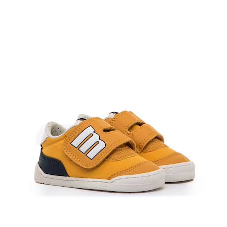 Sneakers garçon synthétique fermeture adhésive barefoot Bleu marine–pétrole+Bleu marine-turquoise+Jaune clair+Kaky+Taupe-cuir 16 - vertbaudet enfant 