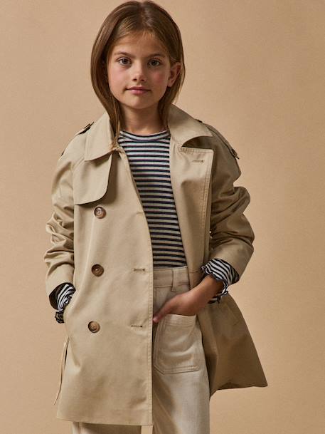 Trench enfant ceinture beige 4 - vertbaudet enfant 