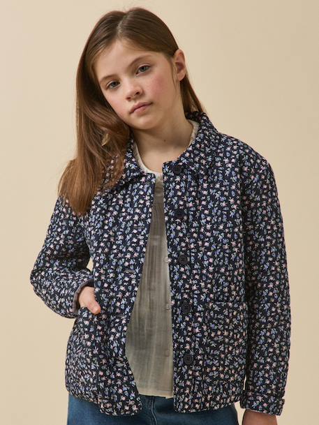 Veste fleurie bleu 4 - vertbaudet enfant 