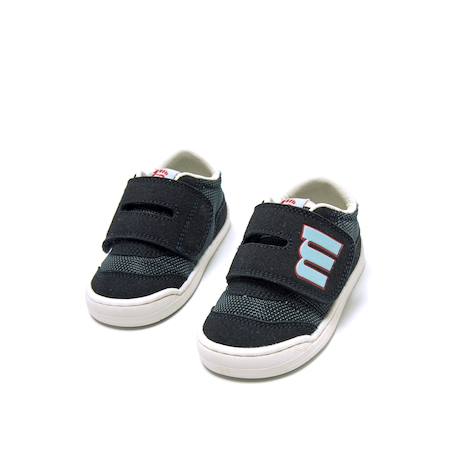 Sneakers garçon synthétique fermeture adhésive barefoot Bleu marine–pétrole+Bleu marine-turquoise+Jaune clair+Kaky+Taupe-cuir 8 - vertbaudet enfant 