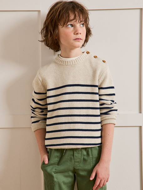 Pull rayé garçon rayé bleu 3 - vertbaudet enfant 